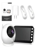 DEANB Full HD Bebek Kamerası 2.4 GHz Wireless 360 Dönen PTZ Gece Görüş Monitörlü Interkom Özellikli thumbnail 7