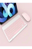 DEANB Bkb011 Mini 24x15cm Kablosuz Bluetooth Klavye & Mouse Seti - Universal Uyumlu, Taşınabilir Ve Şarjlı - 3