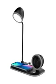 çelikwork inspiring technology Aw6 15w Wireless Kablosuz Şarj Standı, 3in1 Ayarlanabilir Masa Lambalı, Bluetooth Hoparlör Tasarımlı thumbnail 1