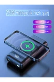 ÇELİKWORK 10000mAh PD Kablolu 22.5W Kablosuz Wireless 15W Dahili USB Micro TYPE-C iPhone Powerbank - 3