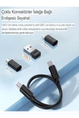 çelikwork inspiring technology Aynalı, Standlı 8-in-1 Çok Işlevli Seyahat Seti - Type-c, Usb, Micro, Lightning Port Çevirici thumbnail 6