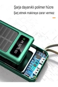 ÇELİKWORK 10000mah 2usb Girişli - Micro - Lightining - Usb - Type-c Kablolu Güneş Enerjili Çoklu Powerbank - 2