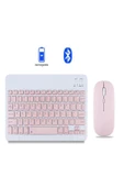 DEANB Bkb011 Mini 24x15cm Kablosuz Bluetooth Klavye & Mouse Seti - Universal Uyumlu, Taşınabilir Ve Şarjlı - 1