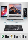 DEANB Sessiz Şarjlı İOS/ANDROİD/WİNDOWS Uyumlu Bluetooth 2.4G Kablosuz Klavye Mouse Seti - 7