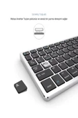 DEANB Sessiz Şarjlı İOS/ANDROİD/WİNDOWS Uyumlu Bluetooth 2.4G Kablosuz Klavye Mouse Seti - 4