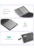 DEANB Şarjlı Touchpad Kablosuz Bluetooth Titanyum Katlanabilir Dokunmatik Klavye Tablet - Telefon - 2