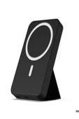 ÇELİKWORK 10000mAh 20W Wireless MAGSAFE Lüx Deri Stand Kablosuz Taşınabilir Batarya Li-iyon POWERBANK - 1