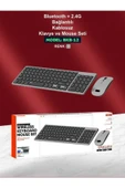 DEANB Sessiz Şarjlı İOS/ANDROİD/WİNDOWS Uyumlu Bluetooth 2.4G Kablosuz Klavye Mouse Seti - 8