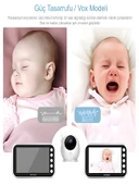 DEANB Full HD Bebek Kamerası 2.4 GHz Wireless 360 Dönen PTZ Gece Görüş Monitörlü Interkom Özellikli thumbnail 6