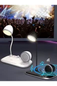 çelikwork inspiring technology Aw6 15w Wireless Kablosuz Şarj Standı, 3in1 Ayarlanabilir Masa Lambalı, Bluetooth Hoparlör Tasarımlı thumbnail 6