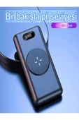 ÇELİKWORK 10000mAh PD Kablolu 22.5W Kablosuz Wireless 15W Dahili USB Micro TYPE-C iPhone Powerbank - 5