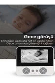 DEANB 4.3 İnç Kablosuz Monitörlü 150m Menzil 720P 2.4GHz İNTERKOM Hareket Algılayıcı IP Bebek Kamerası - 4