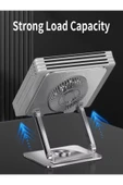 DEANB 10-17.3 inç Magnetli Fanlı, Carbon 360° Mekanizmalı Telefon ve Laptop MacBook Standı - 7