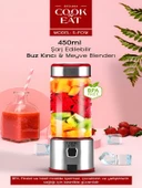 DEANB BPA İÇERMEZ TURBO Buz Kırıcı Paslanmaz 6 Çelik Bıçaklı Şarjlı 450 ml Taşınabilir Kişisel BLENDER thumbnail 2
