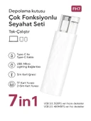 ÇELİKWORK F0H7 7 in1  Type-C, USB, Micro Lighting Port, Seyahat Seti İPhone, Android Uyumlu PC Çevirici thumbnail 7
