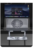 DEANB 10-17.3 inç Magnetli Fanlı, Carbon 360° Mekanizmalı Telefon ve Laptop MacBook Standı - 3