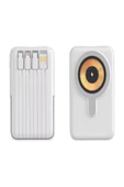ÇELİKWORK PW-122 10000mAh 15W Kablosuz Kablolu LCD 22.5W Mikro Lightning Type-C Kablolu Powerbank - 2