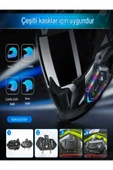 DEANB Y2-Max IPX6 2kişi 300m Su Geçirmez RGB Bluetooth 5.3 Kask Kulaklığı – İntercom & Gürültü Engelleme - 4