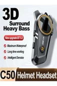 DEANB C050 Ip67 Su Geçirmez Interkom 3d Surround Bas Motosiklet Stereo Bluetooth Kask Kulaklığı thumbnail 2