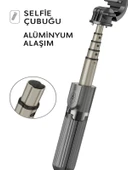 DEANB Bluetooth Kumandalı Tripod Telefon Tutuculu Selfie Çubuğu Telefon, Kamera, Lamba, Yayın Standı thumbnail 2