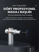 DEANB AMG017 Taşınabilir Sessiz Mini Masaj Aleti - 6 Hız Ayarlı, LCD Ekran, 3600RPM thumbnail 4