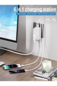 DEANB 3680W 2.4A 2xUSB 1xType-C 1xSoket Alman Akım Korumalı Saf Bakır Çoklu Kablosuz Duvar Prizi 1050J - 3