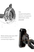 DEANB T014 360° Dönme Özellikli Tutacak Mıknatıslı Araç Içi Telefon Tutacağı – Vantuzlu Telefon Tutucu - 4