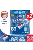 Finish Quantum Infinity Shine Bulaşık Makinesi Deterjanı Kapsül Tablet 166 Adet (83 Adet x 2) - 1