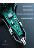 DEANB Car-İn Bluetooth Wireless 3.1A 2USB TF Kartlı Type-C RGB Işıklı Araç İçi FM Transmitter Şarj Cihazı - 5