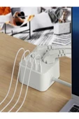 ÇELİKWORK 3680W 2'li Priz, 2 USB ve 2 Type-C Portlu, 1.4m Kablo, 3.4A Çıkış, Askı Aparatlı, Akım Korumalı - 4