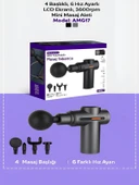 DEANB AMG017 Taşınabilir Sessiz Mini Masaj Aleti - 6 Hız Ayarlı, LCD Ekran, 3600RPM thumbnail 8