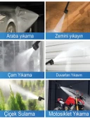 21V Şarjlı Araba Yıkama Makinesi 335PSI 18000RPM Çift Batarya 25000mAh Araç Tazyikli Su Pompası thumbnail 2