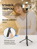 DEANB Bluetooth Kumandalı Tripod Telefon Tutuculu Selfie Çubuğu Telefon, Kamera, Lamba, Yayın Standı thumbnail 7
