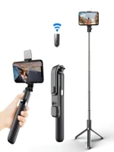 DEANB Bluetooth Kumandalı Tripod Telefon Tutuculu Selfie Çubuğu Telefon, Kamera, Lamba, Yayın Standı thumbnail 1