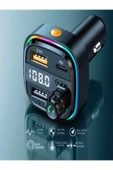 DEANB Car-İn Bluetooth Wireless 3.1A 2USB TF Kartlı Type-C RGB Işıklı Araç İçi FM Transmitter Şarj Cihazı - 6