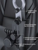 DEANB 360 Döner Manyetik Telefon Tutucu  Esnek Alüminyum Kol, Araç İçi Ayarlanabilir Stand thumbnail 5