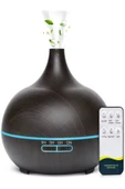DEANB 500ml Kumandalı Ahşap Desenli Aroma Difüzör – 7 Renk LED, RGB Işıklı Hava Nemlendirici - 1