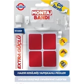 Grande Home Boss Tape Hazır Kesilmiş 12 Adet Çift Taraflı Montaj Bandı - 1