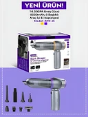 DEANB AHV 8in1 Kablosuz 16000PA Araç Ev Ofis İçi Mini Süpürge 6000mAh Şarjlı Vakum + Üfleme thumbnail 7