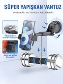 DEANB T78 360 Dönebilen Hidrolik Kanatlı Vantuzlu Araç Içi Telefon Tutucu Ayna Torpido Montajı Tutacak thumbnail 6