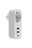 ÇELİKWORK FTR017 3İN1 Termal Akım Korumalı 2USB-A 1SOKET 3680W 1 PD TYPE-C ÇOKLAYICI PRİZ - 1