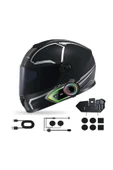 DEANB IP67 Su Geçirmez Sesli Asistan Bluetooth Motosiklet İNTERKOM RGB Işıklı Motor Kask Kulaklığı - 7