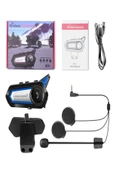 DEANB BT031 İNTERKOM 1000mAh IP67 Su Geçirmez Stereo HD Motosiklet Kablosuz Kask Kulaklığı - 8