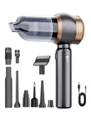 DEANB AHV 8in1 Kablosuz 16000PA Araç Ev Ofis İçi Mini Süpürge 6000mAh Şarjlı Vakum + Üfleme thumbnail 1