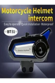DEANB BT031 İNTERKOM 1000mAh IP67 Su Geçirmez Stereo HD Motosiklet Kablosuz Kask Kulaklığı - 5