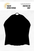 Lüx Penuar Berber Önlüğü Yazlık Mikro Kumaş 120x160 cm Model: Düz Siyah - 1