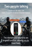 DEANB Y8002x Ip67 Su Geçirmez 2kişi 800metre Blueooth Interkom Motosiklet Kask Kulaklık - 2