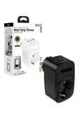 DEANB 3680W 2.4A 2xUSB 1xType-C 1xSoket Alman Akım Korumalı Saf Bakır Çoklu Kablosuz Duvar Prizi 1050J - 1