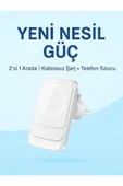 DEANB 15W Magsafe Uyumlu Kablosuz Araç İçi Telefon Tutucu | 3A Hızlı Şarj | Havalandırma Tipi 2in1 Stand - 6