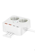 ÇELİKWORK 3680W 2'li Priz, 2 USB ve 2 Type-C Portlu, 1.4m Kablo, 3.4A Çıkış, Askı Aparatlı, Akım Korumalı - 6